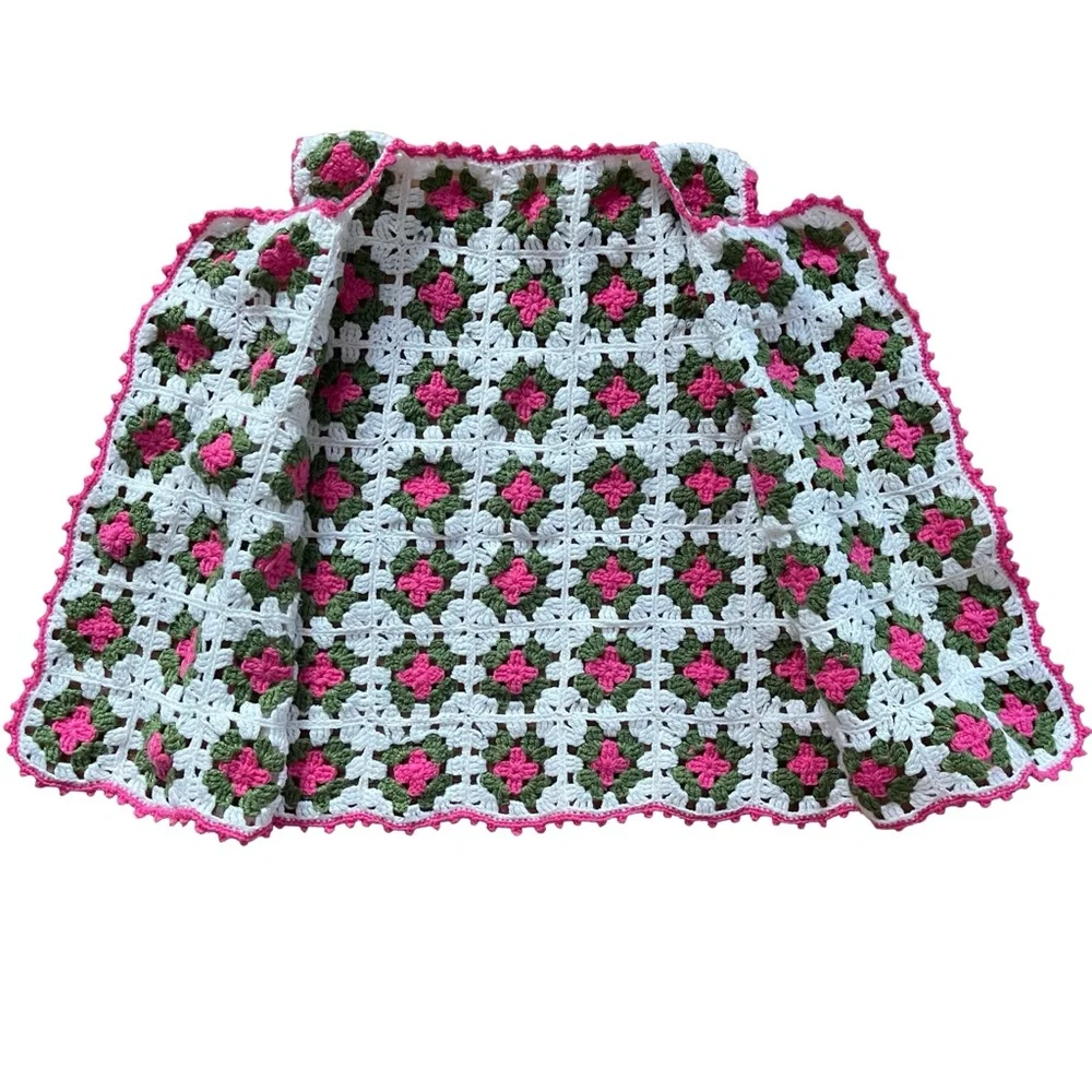 Handmade Crochet Granny Square Vest | Boho Hippie 70s Style - Picture 3 of 6